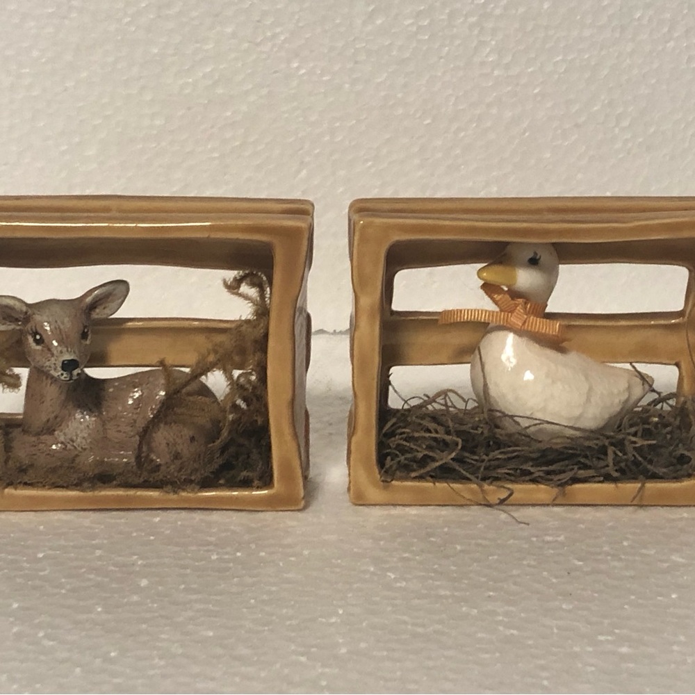Animal Decor Japan Ceramic/Porcelain “Deer and Duck” Figurines